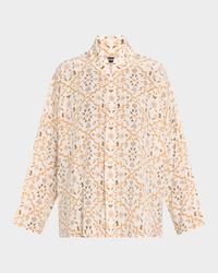 Chinese Imperial Shirt with Chinese Collar (Mid Plus Length)