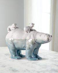 Mummy Bear and Babies Underwater Sculpture