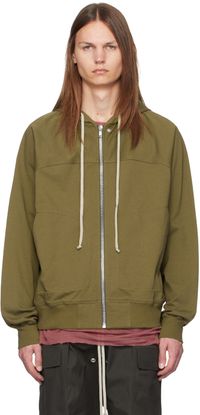 Rick Owens Khaki Windbreaker Hoodie