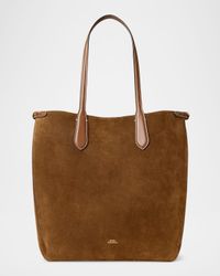 Bellport Suede North-South Tote Bag