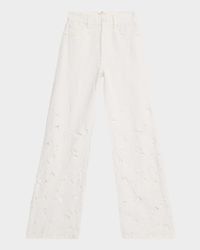 Weezy High-Rise Embroidered Eyelet Jeans