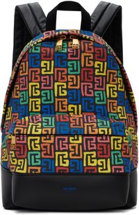 Balmain Multicolor PB Labyrinth Canvas Backpack