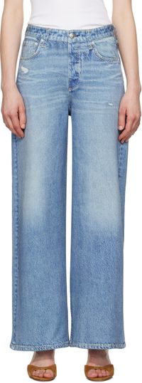 rag & bone Jean écourté Sofie bleu en jersey bouclette Miramar