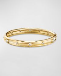 Modern Renaissance 18k Diamond & Emerald Bracelet, Size S