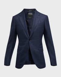 Men's Check Wool Blazer
