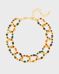 Gemstone Chain-Link Necklace