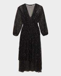 Reota Sequined Asymmetric Midi Dress