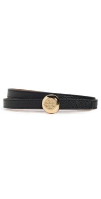 Tory Burch Romy Belt Black/Aged Tan XL