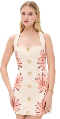 The Wolf Gang Dasia Mini Dress Cream Lotus L