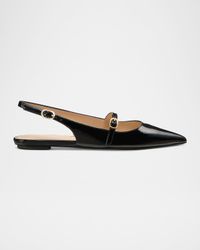 Emilia Patent Mary Jane Slingback Ballerina Flats