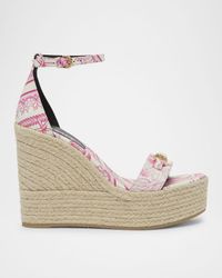 Medusa Calfskin Leather Espadrilles