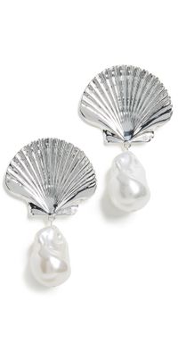 Eliou Scallop Earrings Silver Plated One Size