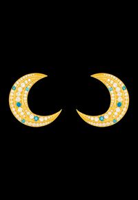 Lavani Jewels - Boucles d'oreilles de la lune - Taille Unique - Doré