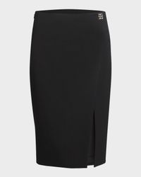 Wool Pencil Skirt with 4G Buckle Detail