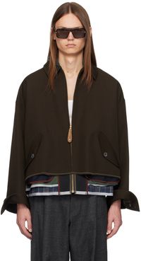 kolor Brown Wool Multi Hem Jacket