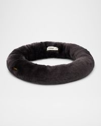 Shearling Headband W/ Logo Hardware