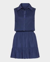Odette Sleeveless Button-Front Mini Dress