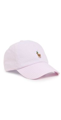 Polo Ralph Lauren Stretch Seersucker Cap Carmel Pink Seersucker One Size