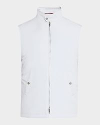 Men's Water-Resistant Microfiber Full-Zip Vest