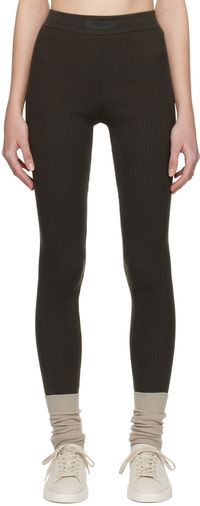 Fear of God ESSENTIALS Legging gris en tricot côtelé
