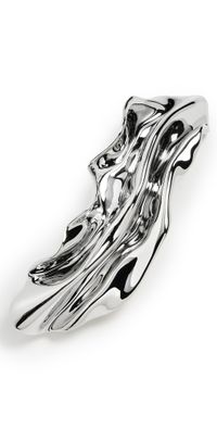 LELET NY Glossy Draped Barrette Rhodium One Size