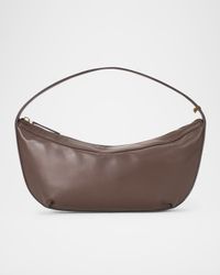 Demy Zip Leather Shoulder Bag