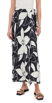 Z Supply Salerno Madero Wrap Skirt Black S