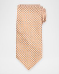 Men's Micro-Geometric Silk Tie