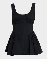 Bader Sleeveless Stretch Poplin Top