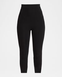 Zipped Jersey Stirrup Leggings