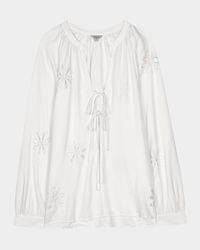 Brielle Eyelet Linen Blouse