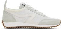 rag & bone Off-White & Green Retro Runner Sneakers