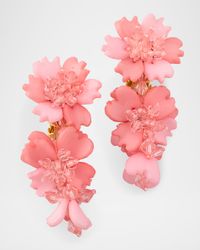 Triple Drop Flower Earrings