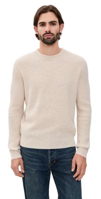 Alex Mill Jordan Sweater In Washed Cashmere HEATHER ECRU XXL