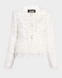 Richele Metallic Tweed Button-Front Jacket