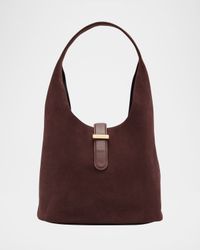 Khai Buckle Suede Hobo Bag