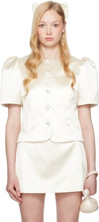 Sandy Liang SSENSE Exclusive Bridal Capsule Bonny Jacket