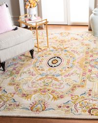 Feather Medallion Rug, 9' x 12'