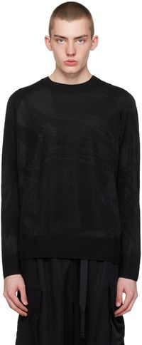 Y-3 Black Jacquard Sweater