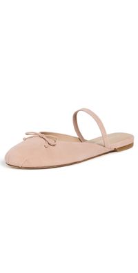 Stuart Weitzman Prima Bow Ballet Mules Blushful 6