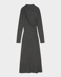 Margaret Gathered Jersey Midi Dress