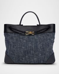 Large Andiamo Denim Boucle Crossbody Bag