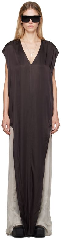 Rick Owens Gray Porterville Arrowhead Maxi Dress