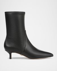 Lisa Stretch Leather Booties