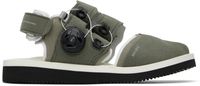SUICOKE Sandales HAKU-ab kaki et blanc cassé