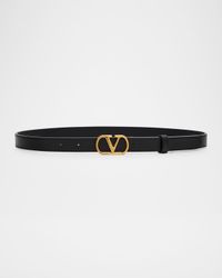 VLogo Signature Leather Belt, 20mm