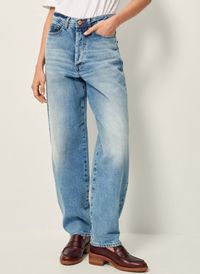 Sessun - Jean baggy en denim délavé - Taille 42 - Bleu