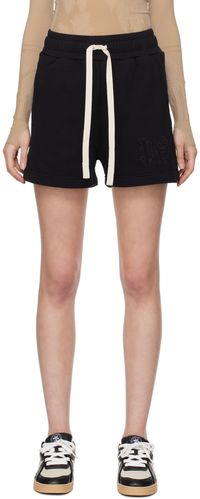 Palm Angels Black Monogram Shorts