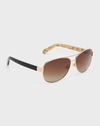 dalia stainless steel aviator sunglasses