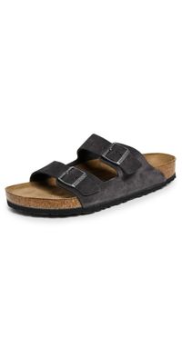 Birkenstock Suede Soft Footbed Arizona Sandal Velvet Gray 41